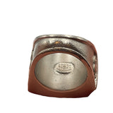 As Is Chanel Vintage Logo Ring Size: 7