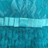 Vintage Betsy Johnson Teal Ruffle Tier Dress Wmns Size: 6