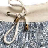 Celine Blue and White Macadam Monogram 100% Cotton Size M Women's Skirt