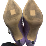 Jimmy Choo Bing 100 Crystal Embellished Mules Women's Size 38 ~ US 8