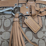 AS IS Vintage Coach Hampton Braided Carryall Bag