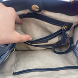 Michael Kors Raven Denim Leather Shoulder Bag