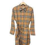 Burberry June Check Cotton Poplin Shirt Dress Women's Size M