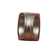 As Is Chanel Vintage Logo Ring Size: 7