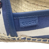 Gucci Embroidered Bee Striped Espadrilles Women's Size 37 = US 7