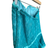 Vintage Betsy Johnson Teal Ruffle Tier Dress Wmns Size: 6