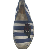 Gucci Embroidered Bee Striped Espadrilles Women's Size 37 = US 7
