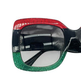Gucci Glitter Acetate Square Sunglasses
