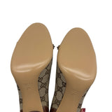 Gucci GG Canvas Bamboo Horsebit Pumps Women's Size 7