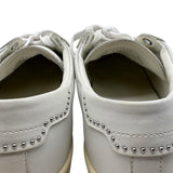 Saint Laurent Blanc Optique Studded Low top Sneaker Size Women's 37.5 US 7.5