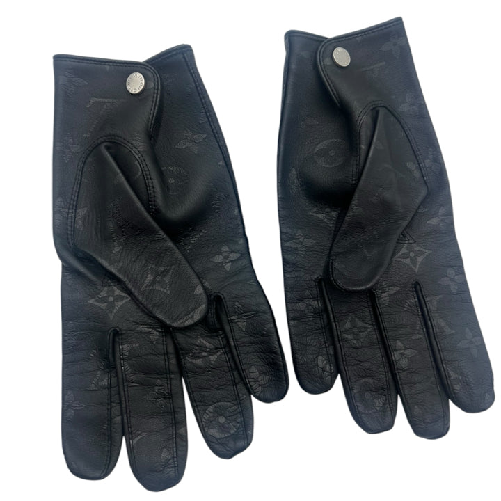 louis vuitton handschuhe leder herren Louis Vuitton Monogram Eclipse Leather Gloves – Dechoes Resale