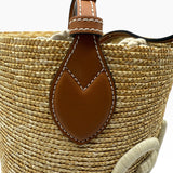 Gucci Logo Raffia Tote Bag