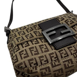 Fendi Tan Canvas Monogram Baguette Purse