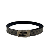Gucci Tan Coated Canvas GG Supreme Interlocking Size 100 ~ US 36 Men's Belts