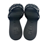 Gucci Black Rubber Buckle Size 37 ~ US 7 Women's Shoes