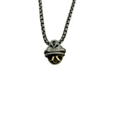 David Yurman 14k Gold and Sterling Acorn Pendant Necklace