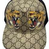 Gucci GG Monogram Tiger Print Baseball Cap