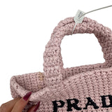 Prada Pink Small Raffia Tote Purse
