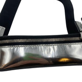 Prada Brique Chrome Patent Leather Shoulder Bag