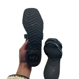 Gucci Black Rubber Buckle Size 37 ~ US 7 Women's Shoes