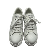 Prada Leather Logo Trainers Women's US Size 6.5