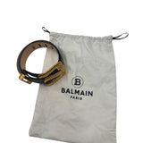 AS IS Balmain Anthem Wide Leather Belt -  Size 80 US 32