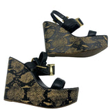 Tory Burch Black Snakeskin Shoe Size 8.5 Women's Shoes