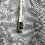 Celine Blue and White Macadam Monogram Zip Up Size S Women's Tops