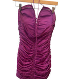 NWT Ronny Kobo Halter Orielle Ruched Silk Dress Size S
