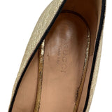 Gucci Fringe Metallic Marmont Block Heel Women's  39 ~ US 9