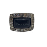 As Is Chanel Vintage Logo Ring Size: 7