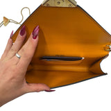 Prada Burnt Orange Saffiano Leather Envelope Purse