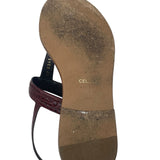 Celine Croc Stamped Triomphe Sandals Women's Size 38.5 = US 8.5