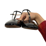 AS IS Gucci Petite GG Patent Slingback Heels Women's 37.5 ~ US 7.5