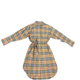Burberry June Check Cotton Poplin Shirt Dress Women's Size M