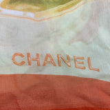 AS IS Chanel Silk Floral Scarf