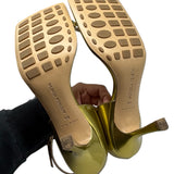 Bottega Veneta Metallic Stretch Leather Sandal Women's 39 = US 9