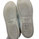Saint Laurent Blanc Optique Studded Low top Sneaker Size Women's 37.5 US 7.5