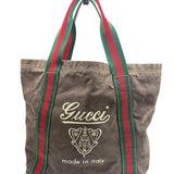 Gucci Crest Print Canvas Tote