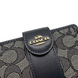 Coach Medium Corner Zip Jacquard Wallet