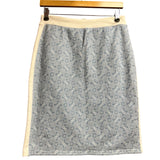 Celine Blue and White Macadam Monogram 100% Cotton Size M Women's Skirt