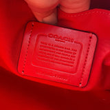 Coach Red Pebbled Leather Jes Hobo Shoulder Bag Purse