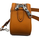 Coach Orange Pebbled Leather Jes Crossbody 20 Purse