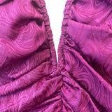 NWT Ronny Kobo Halter Orielle Ruched Silk Dress Size S