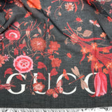 Gucci Black Floral Carre