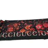 Gucci Black Floral Carre