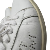 Saint Laurent Blanc Optique Studded Low top Sneaker Size Women's 37.5 US 7.5