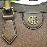 Gucci Brown Leather Diana Small Tote Purse Bamboo