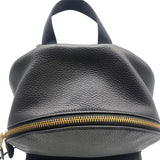 Coach Black Pebbled Leather Charlie Medium Backpack Purse