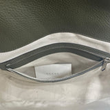 Gucci Olive Leather Jumbo GG Messenger Unisex Purse